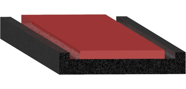 Uni-Grip 0.750" x 0.130" Rubber Tape Seal with 3M Heat-Activated Tape - Image 1