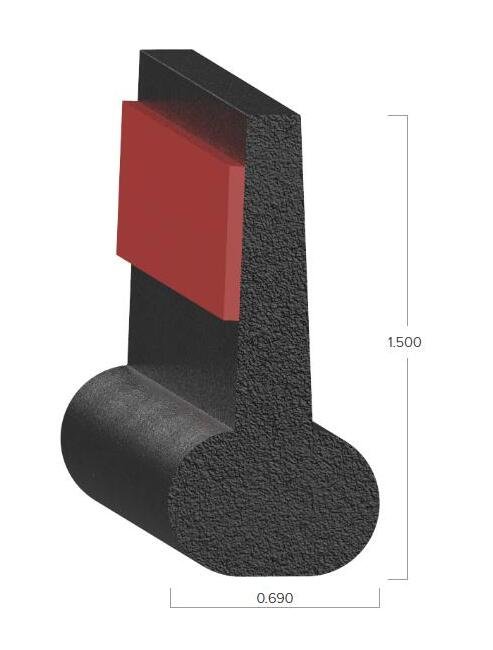 Uni-Grip 0.690x1.500 Tape Seal with 3M Heat-Activated Tape - Image 2