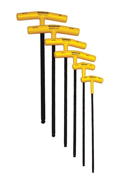 Bondhus 6-Piece Cushioned Grip T-Handle Hex Tool Set - Image 1