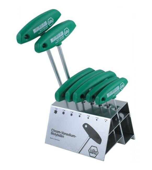 Wiha Torx T-Handle 7-Piece Set with Metal Stand - Image 1