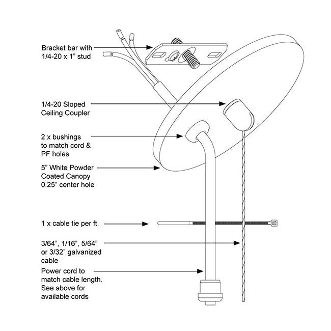 Griplock® Architectural Power Feed Kit - Stainless Steel Cable - Image 1
