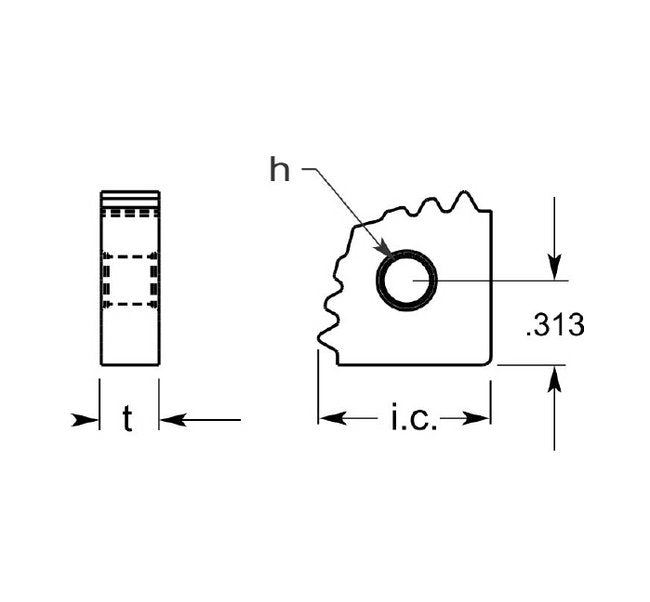 0.635/0.645 Inch Chaser Cutting Tool Insert - Image 1