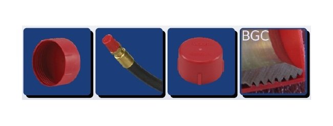 Red Polyethylene Threaded Cap for BSP/Gas Fittings 5/8-14 - Image 3