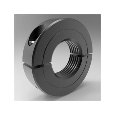 UNF/UNC Threaded Split Clamp Shaft Collar, High Strength Steel, 1 1/4-12 Thread - Image 1