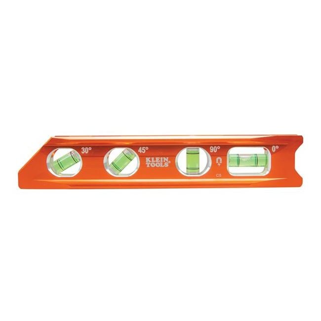 Klein® Rare Earth Magnet Torpedo Billet Level - Aluminum, Magnetic, 4 Vials - Image 1