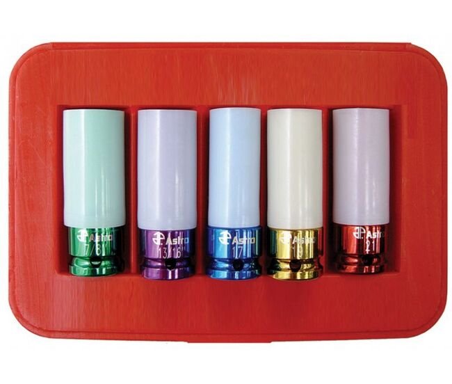 Astro Pneumatic 5 Piece 1/2-inch Drive Impact Socket Set - Image 1
