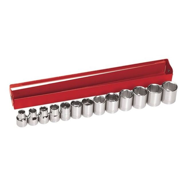 Klein® 3/8 in. Drive Metric Socket Set - 13-Piece Hex Socket Wrench Set - Image 1