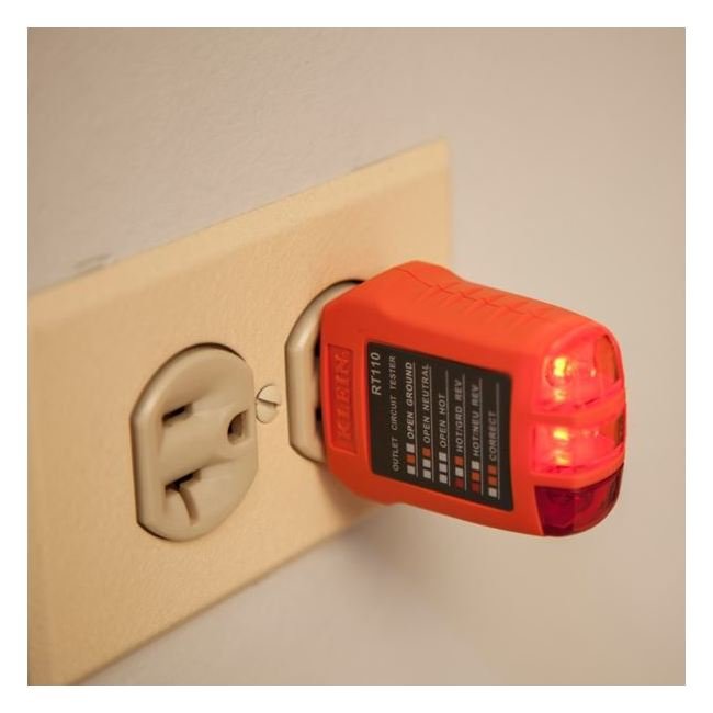 Klein® Receptacle Tester - Electrical Wiring Diagnostic Tool - Image 5