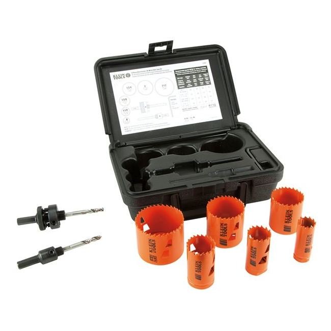 Klein® 8 Piece Bi-Metal Hole Saw Kit with Arbors - Image 3