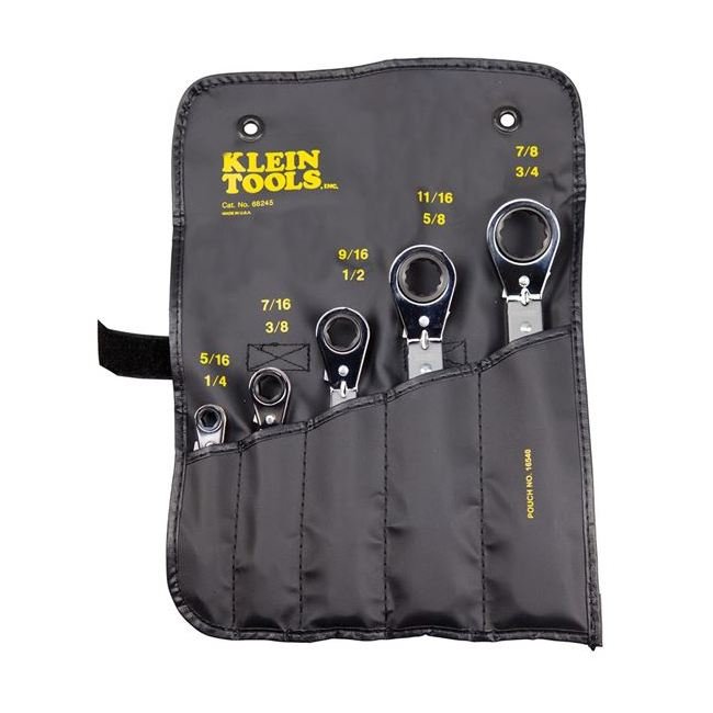 Klein® Reversible Ratcheting Offset Box Wrench Set - Image 2