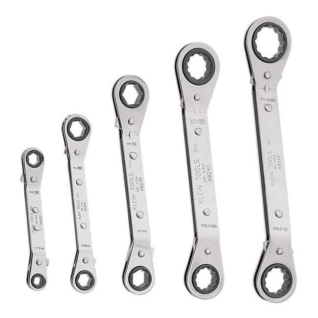 Klein® Reversible Ratcheting Offset Box Wrench Set - Image 4