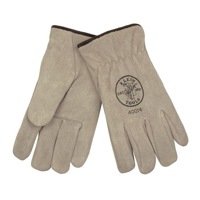 Klein® Large Light-Gray Sueded Cowhide Driver's Gloves with Thermolite® Lining - Image 1
