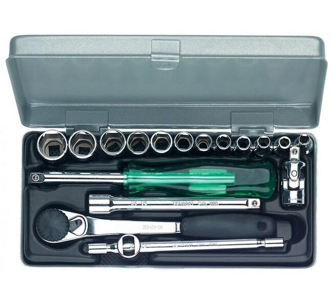 Wiha 1/4 Inch Socket Set - 17 Piece - Image 1