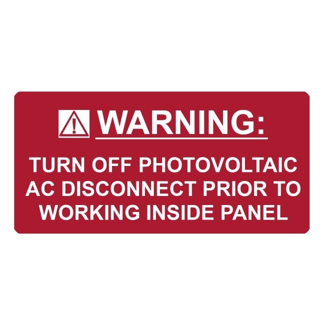 Hellermann Tyton 4.12 in. Pre-Printed Solar Label - Image 1