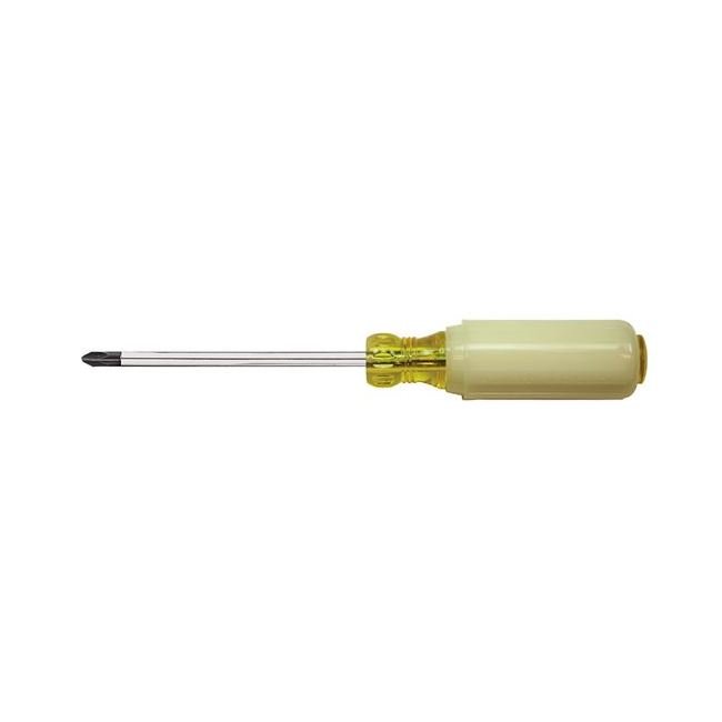 Klein® Hi-Viz #2 Phillips Screwdriver, Glow-in-the-Dark Cushion-Grip Handle - Image 1