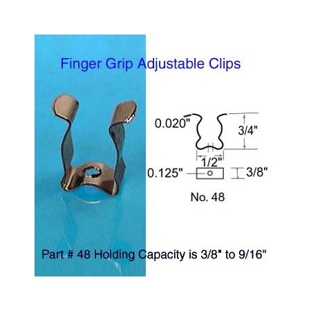 Adjustable Nickel Plated Spring Steel Clips - Image 1