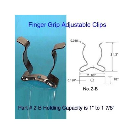 Nickel Plated Spring Steel Adjustable Tool Clips - Image 1