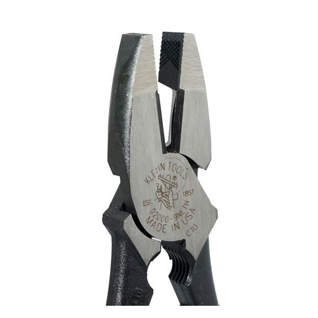 Klein® 9-3/8 in. Side Cutting Plier - Heavy Duty High Leverage Thread Holding Tool - Image 4