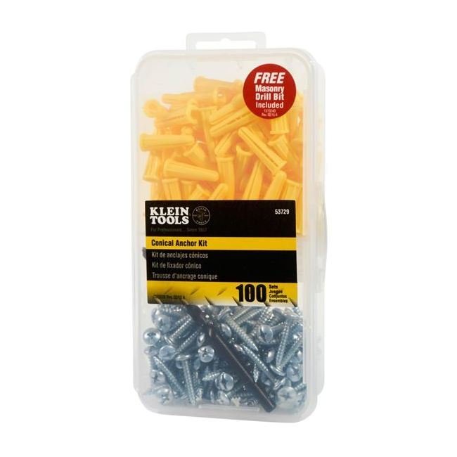Klein Conical Anchor Kit with Masonry Drill Bit - Image 2