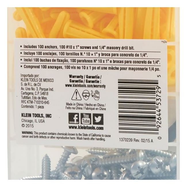 Klein Conical Anchor Kit with Masonry Drill Bit - Image 4