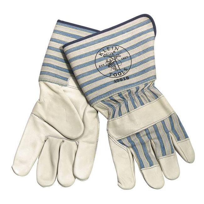 Klein® Large Long-Cuff Cowhide Leather Safety Glove - Image 1