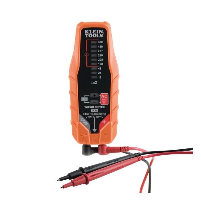 Klein Solid-State AC/DC Voltage Tester - LED Display, CAT IV 600V, No Batteries Required - Image 2