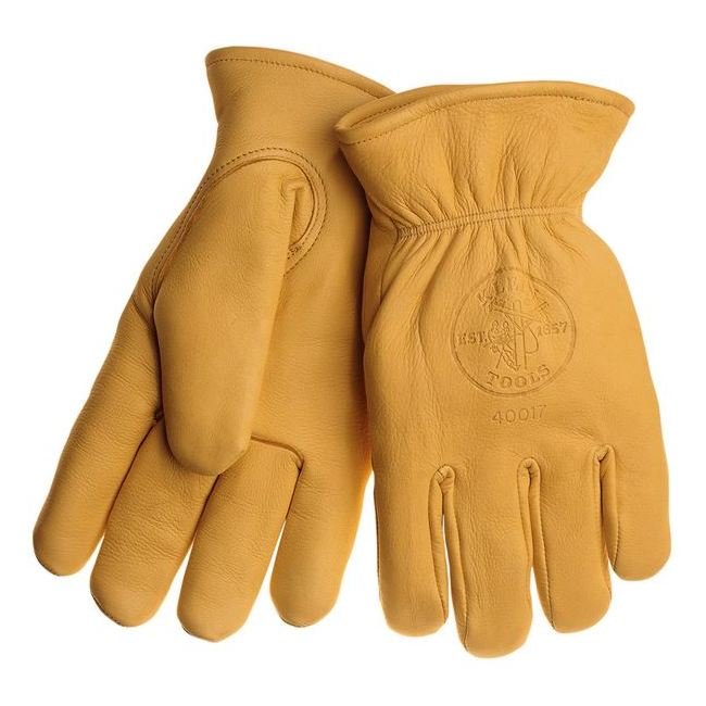 Klein Extra-Large Yellow/Gray Cowhide Insulated Work Gloves - Image 1