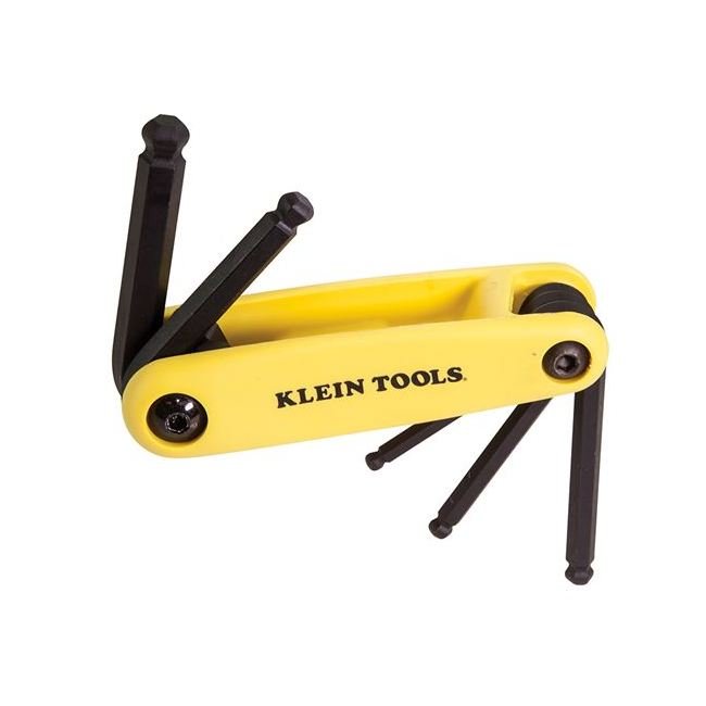 Klein Grip-It 5-Key Ball Hex Wrench Set - T-Handle, Alloy Steel - 4716 in. - Image 1