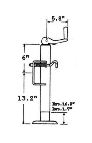 Zinc-Coated Ram Foot Swivel Mounting Jack - Image 2