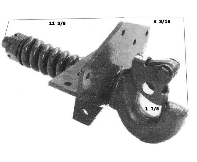 Heavy Duty Pintle Hook 15-Ton Swivel with Spring Cushion - Image 2