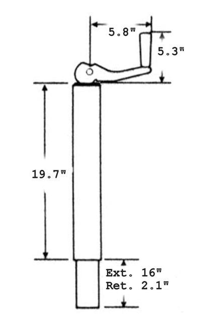Heavy-Duty Top Wind Jack Screw, 1000 lb Capacity - Image 2