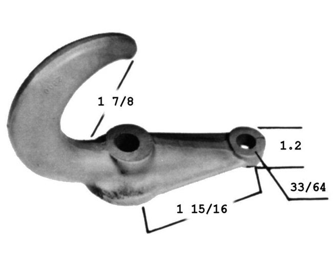 Heavy-Duty Right-Hand Tow Hook for Max Trailer Weight 10000 lb - Image 2