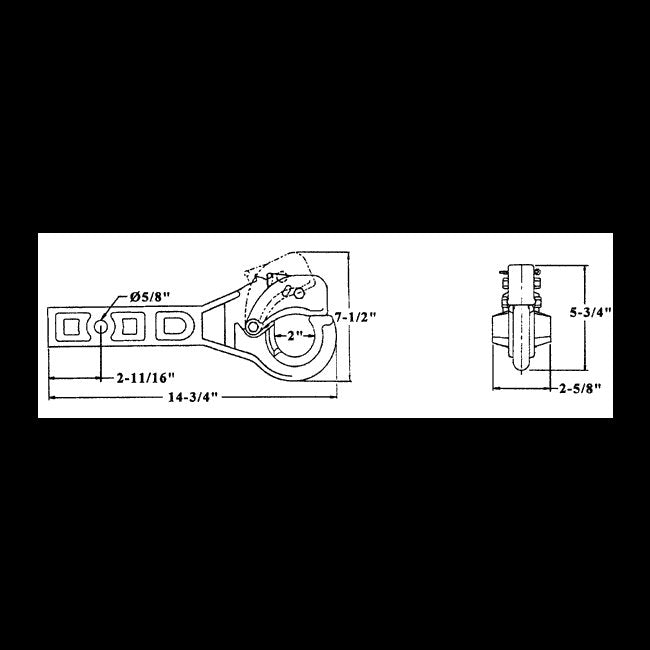 Heavy-Duty Dual Purpose Pintle Hitch Receiver Mount - Image 2