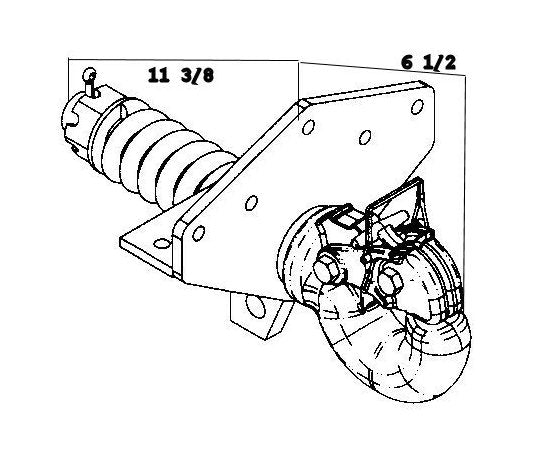 25 Ton Swivel-Type Pintle Hook with Spring Cushion - Image 2