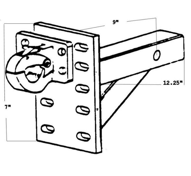 Heavy-Duty 2-Inch Pintle Hook Adapter - Image 3