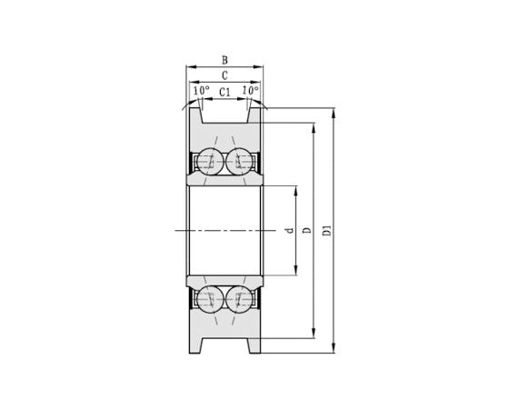 Chain Pulley Double Row Angular Contact Ball Bearings - Image 2
