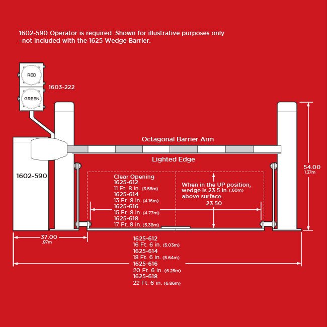 DoorKing 1625 Surface Mount Wedge Barrier System - Image 2