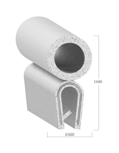 Uni-Grip PVC Trim Seal, 0.500'' x 1.040'' - Image 2