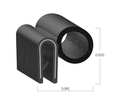 Uni-Grip PVC Trim Seal Bulb | 0.915x0.925 in - Image 2