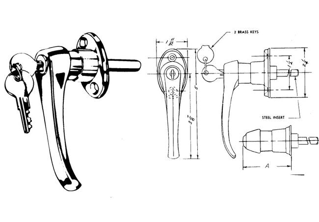 Chrome Finish Rigid & Spinning Lever Handle - Image 3