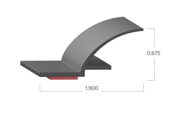 Uni-Grip 1.900" Width 0.875" Height Truck Cap Rubber Flap Seal - Image 2