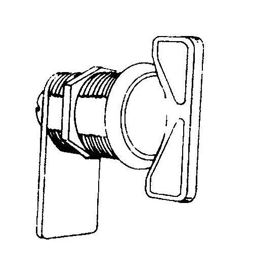 Universal 1 1/8" Thumb Cam Lock with Straight and Offset Cam - Image 2