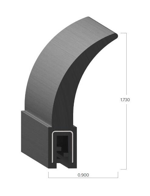 Uni-Grip 0.900 in Width, 1.730 in Height Truck Cap & Rubber Flap Seal - Image 2