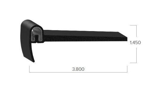 Uni-Grip 3.800x1.450 Truck Cap Rubber Flap Seal - Image 2