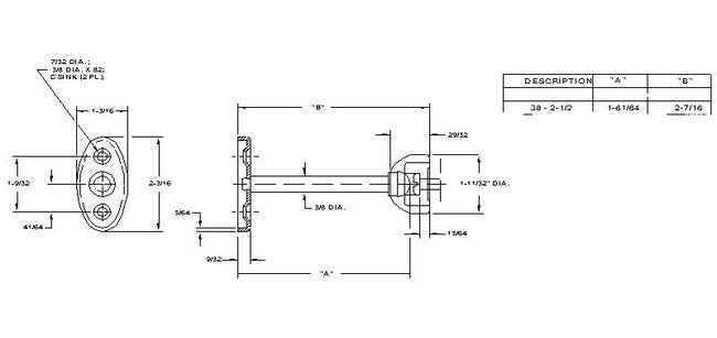 2-1/2" Zinc Plunger & Socket with Nylon Long Last Insert for Door Holders - Image 2