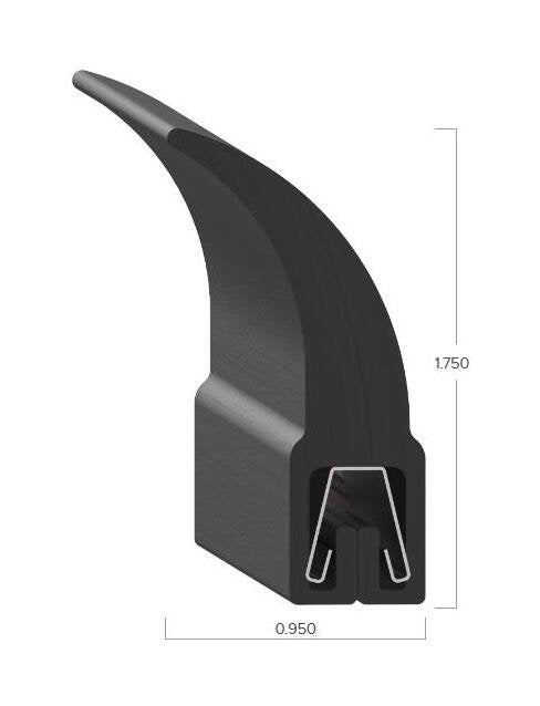 Uni-Grip 0.950" x 1.750" Truck Cap Rubber Flap Seal - Image 2