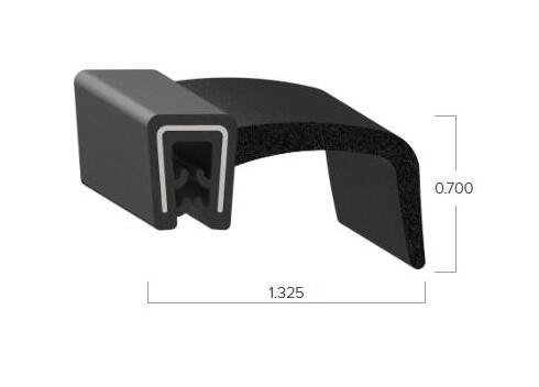 Uni-Grip 1.325" x 0.700" Truck Cap Rubber Flap Seal - Image 2