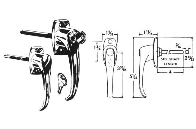 Chrome Plated Lever Handle, Non-Locking - Image 3