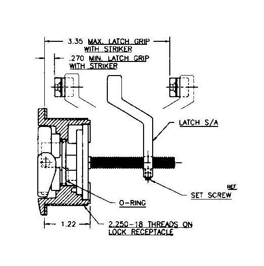 Flush-Mounted D-Ring Lock - Corrosion-Water Resistant - Image 3