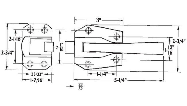 Stainless Steel Refrigerator Door Latch - Image 3